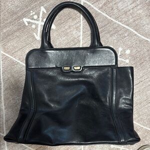 Benne Black Leather Handbag